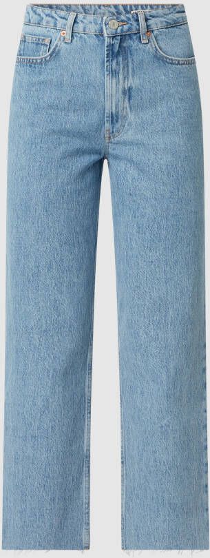 REVIEW Straight fit jeans van katoen