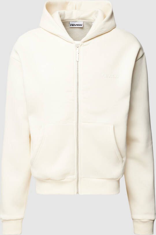 REVIEW Essentials hoodie met ritssluiting en logo