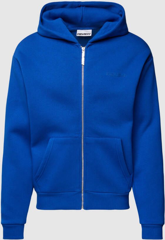 REVIEW Essentials hoodie met ritssluiting en logo