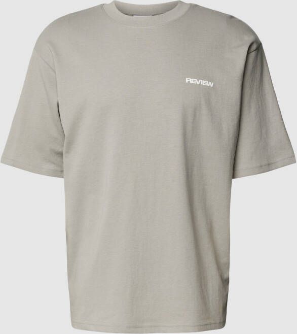 REVIEW T-shirt met labeldetail