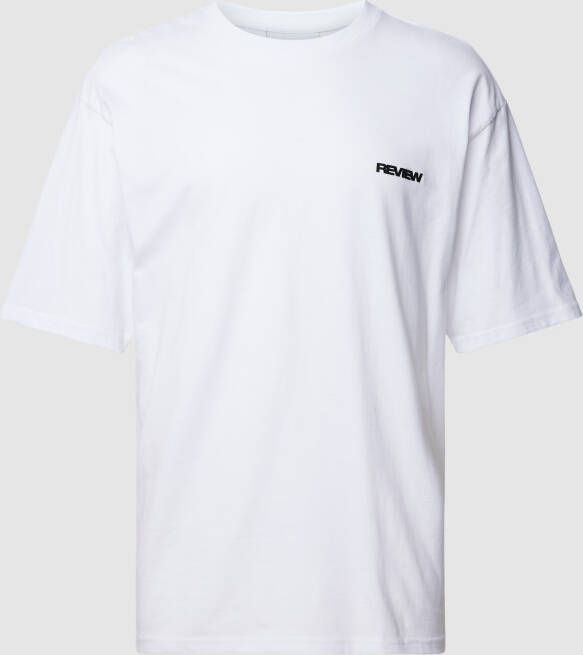 REVIEW T-shirt met labeldetail model 'BASIC'