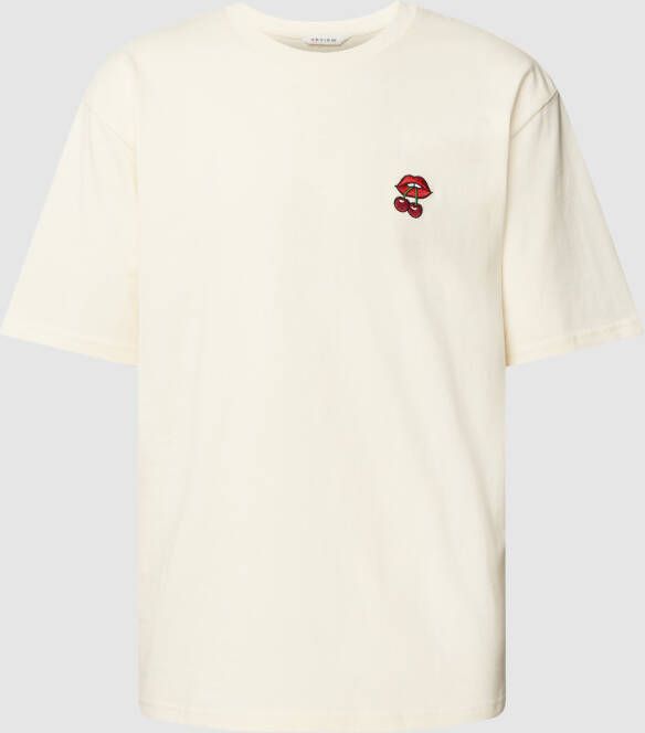 REVIEW T-shirt met motiefstitching model 'ICON TEE'