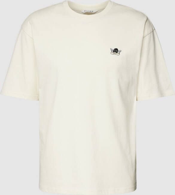 REVIEW T-shirt met motiefstitching model 'ICON TEE'