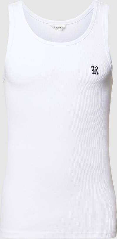 REVIEW Tanktop van katoen in riblook