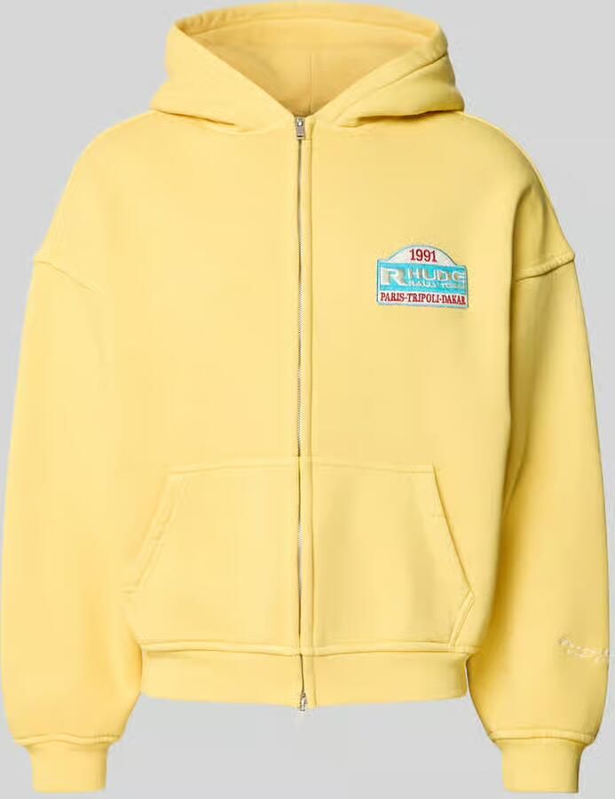 RHUDE oversized sweatjack met rallye-print