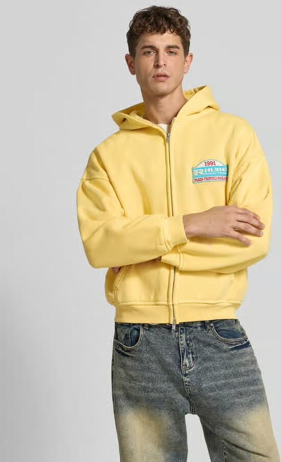 RHUDE oversized sweatjack met rallye-print - Foto 3