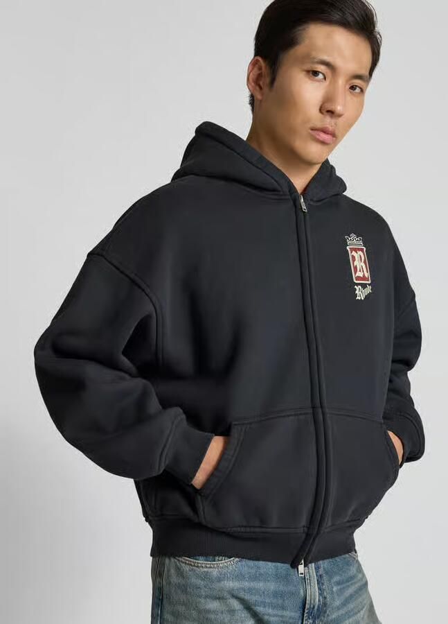 RHUDE oversized sweatjack van katoen