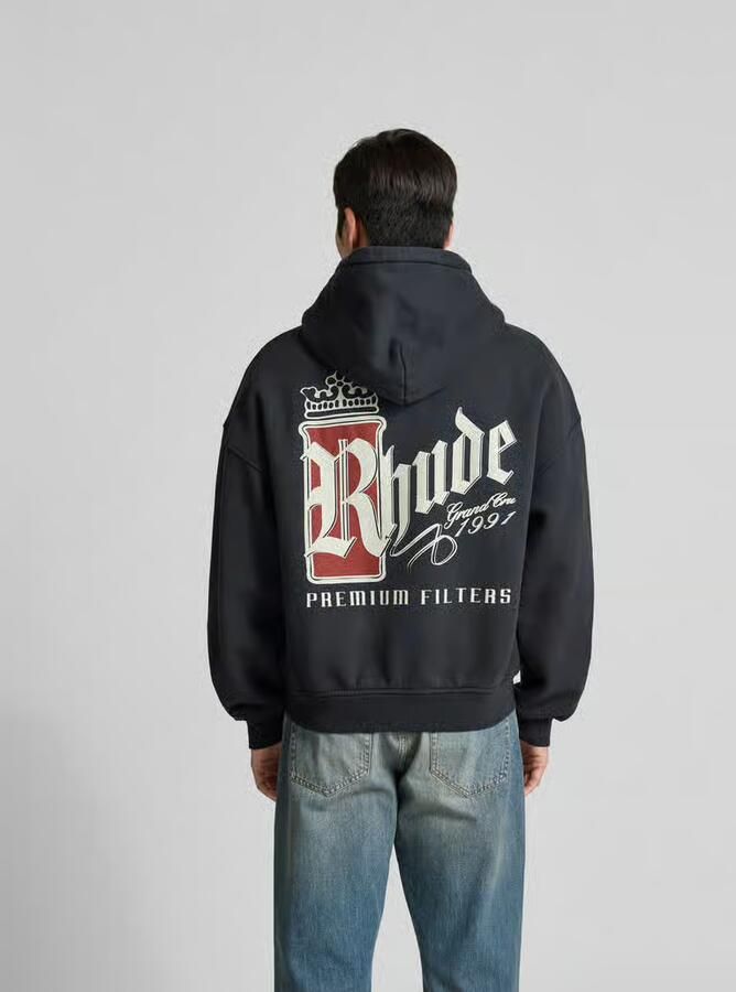 RHUDE oversized sweatjack van katoen - Foto 2