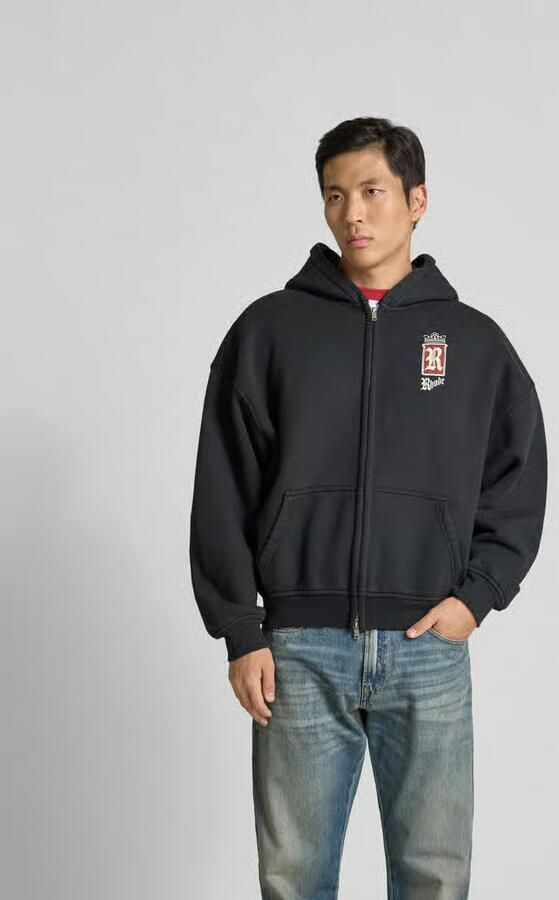 RHUDE oversized sweatjack van katoen - Foto 3