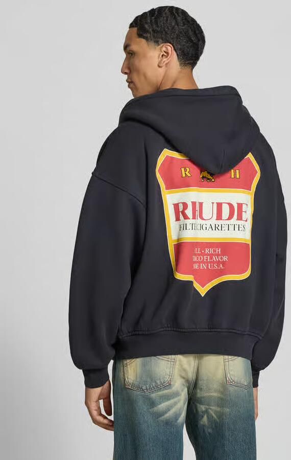 RHUDE oversized sweatjack van katoen
