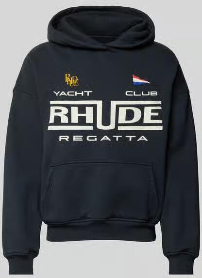 RHUDE regular fit hoodie met logoprint