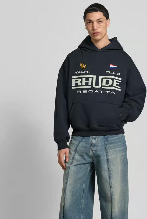 RHUDE regular fit hoodie met logoprint - Foto 3