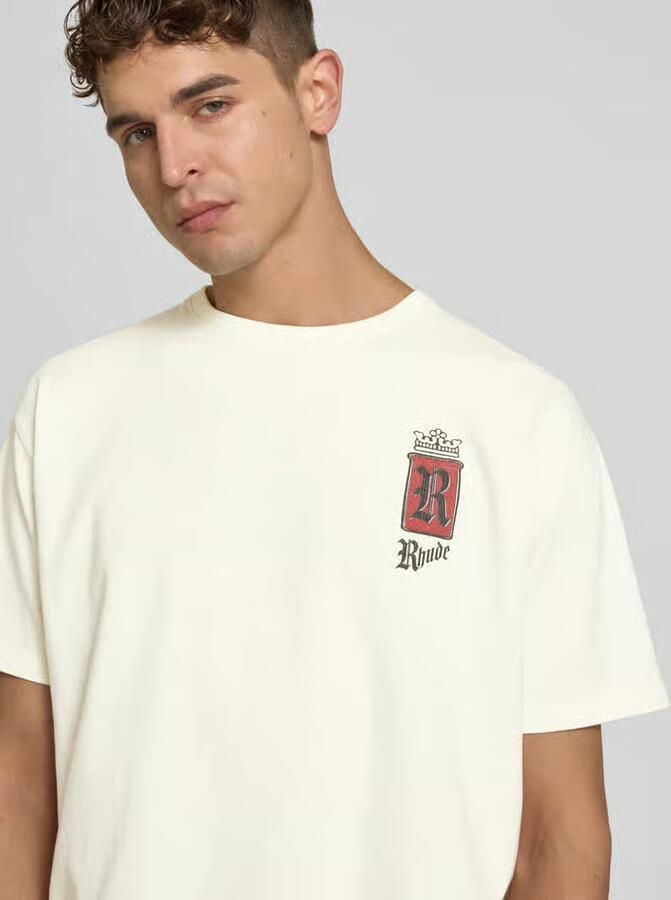 RHUDE regular fit t-shirt met labelprint