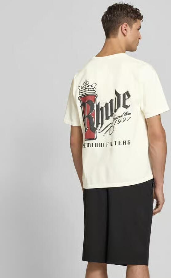 RHUDE regular fit t-shirt met labelprint - Foto 3