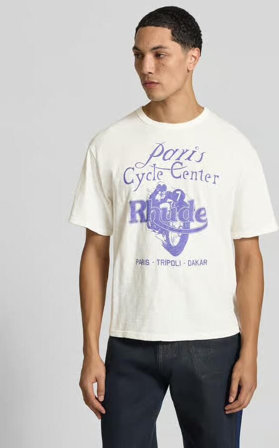RHUDE Regular fit t-shirt van pure viscose - Foto 2