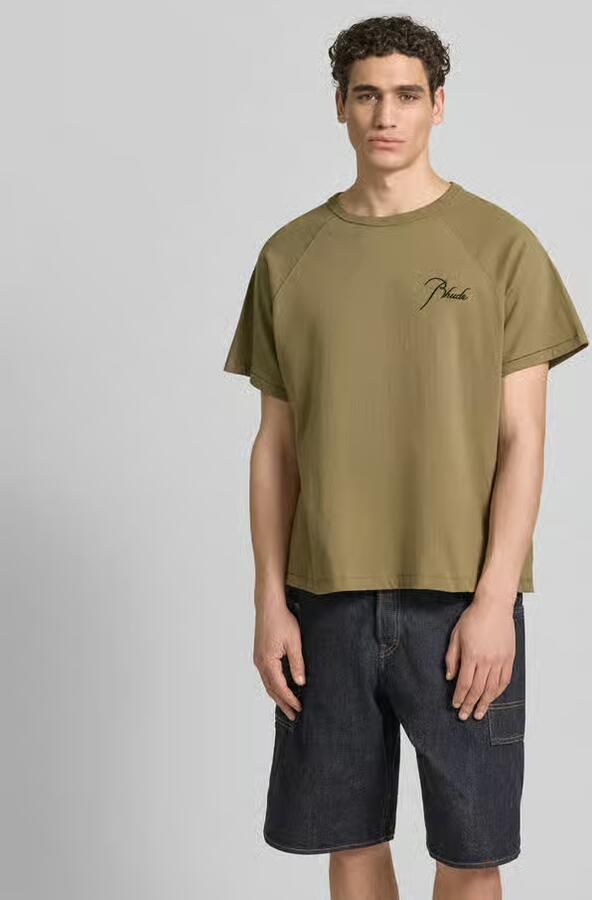 RHUDE regular fit T-shirt van puur katoen - Foto 2