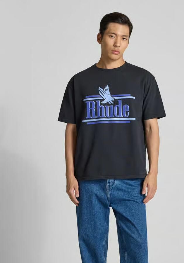 RHUDE regular fit T-shirt van puur katoen - Foto 3
