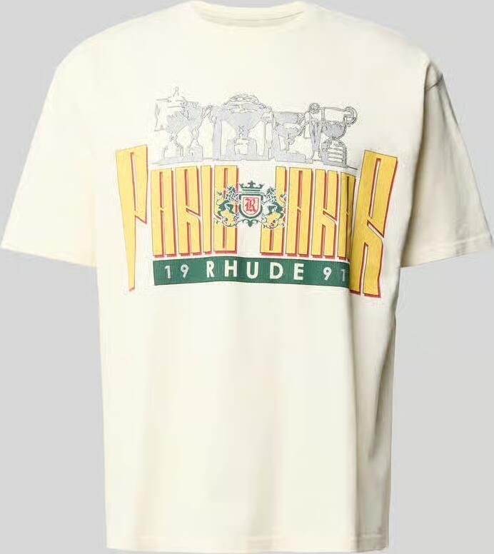 RHUDE relaxed fit t-shirt van katoen