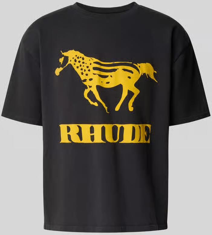 RHUDE T-shirt met labelprint