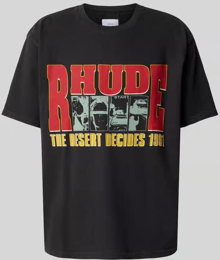 RHUDE T-shirt met labelprint