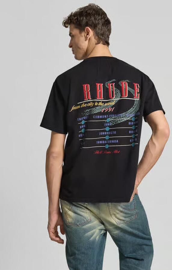 RHUDE T-shirt met labelprint - Foto 2