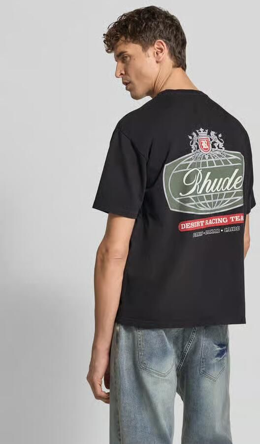 RHUDE T-shirt met labelprint - Foto 3