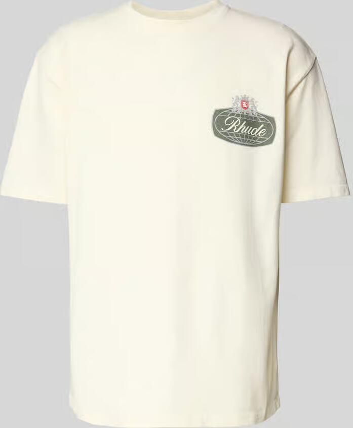 RHUDE T-shirt van puur katoen met labelprint