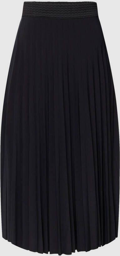 Rich & Royal Knielange rok met plissévouwen