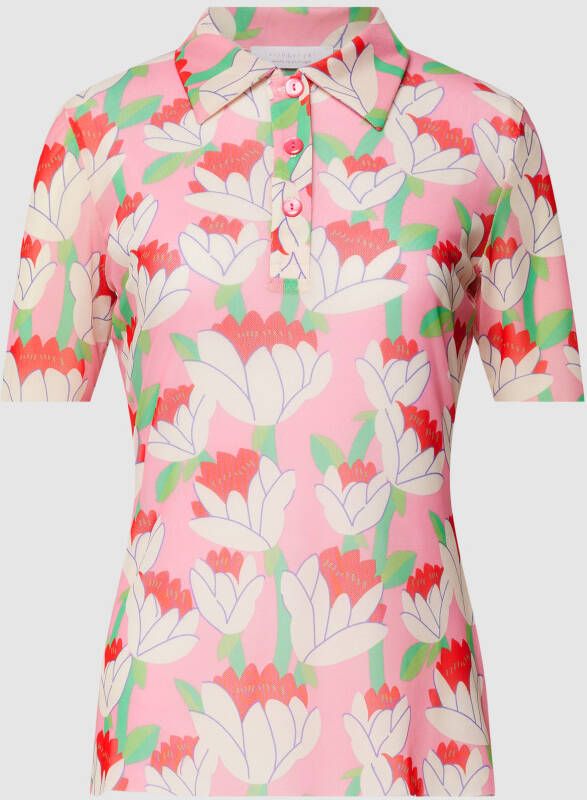 Rich & Royal Mesh polo t-shirt gerecycled Roze Dames