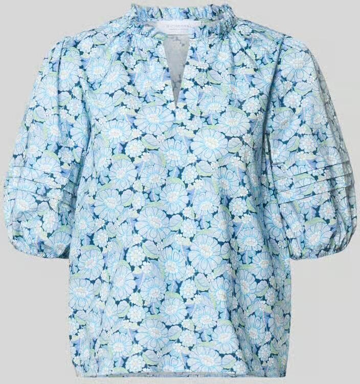 Rich & Royal Blouse met serafinokraag en ballonmouwen