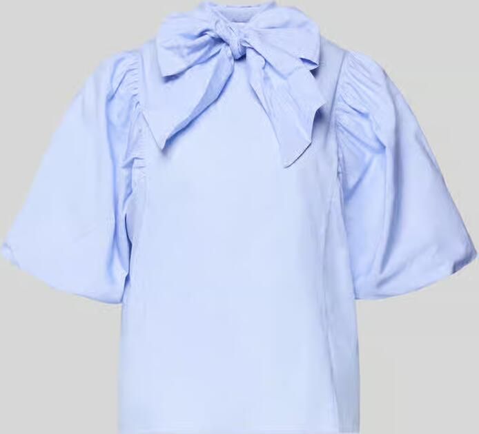 Rich & Royal Blouse met strik en ballonmouwen