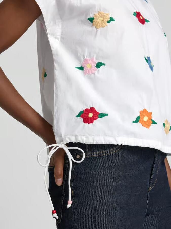 Rich & Royal Blouseshirt met stitchings en zijwaartse vetersluiting - Foto 2