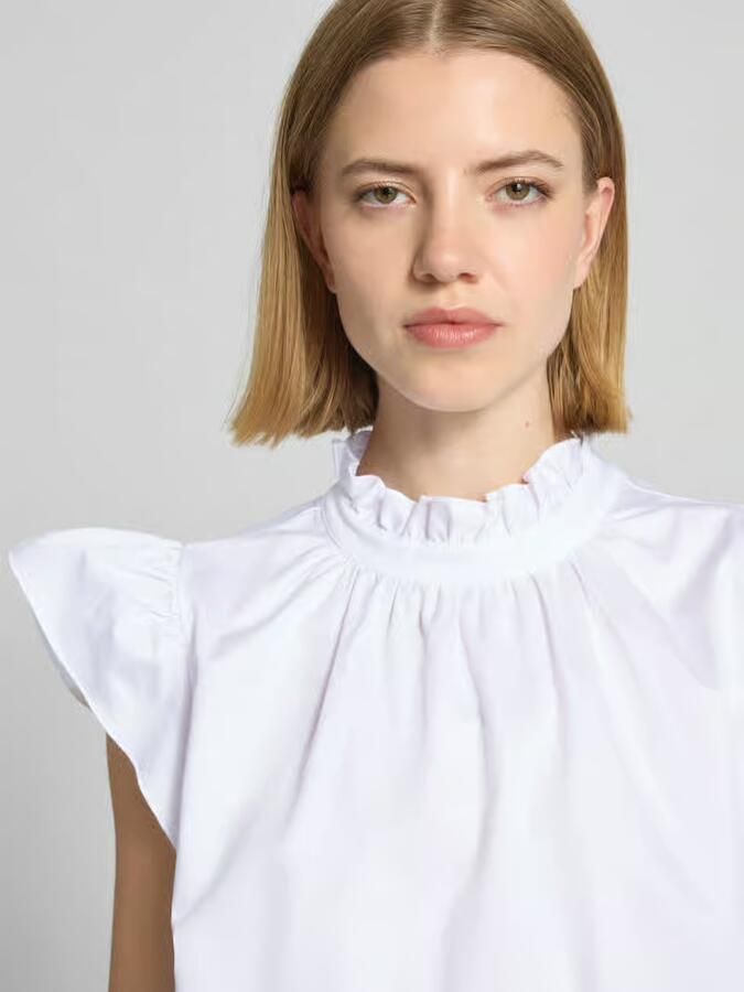 Rich & Royal Blousetop van katoen met opstaande kraag