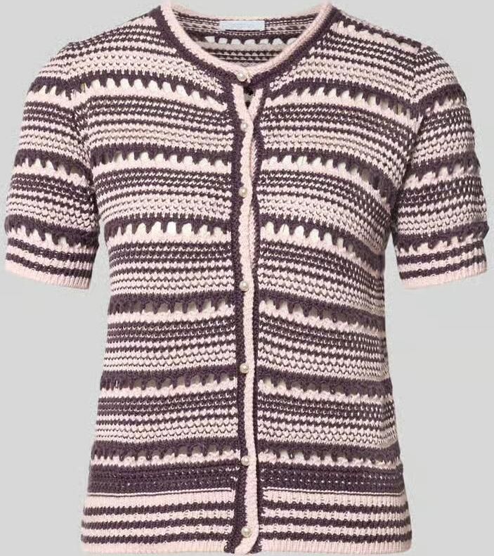 Rich & Royal Cardigan met 1 2-mouwen en ronde hals