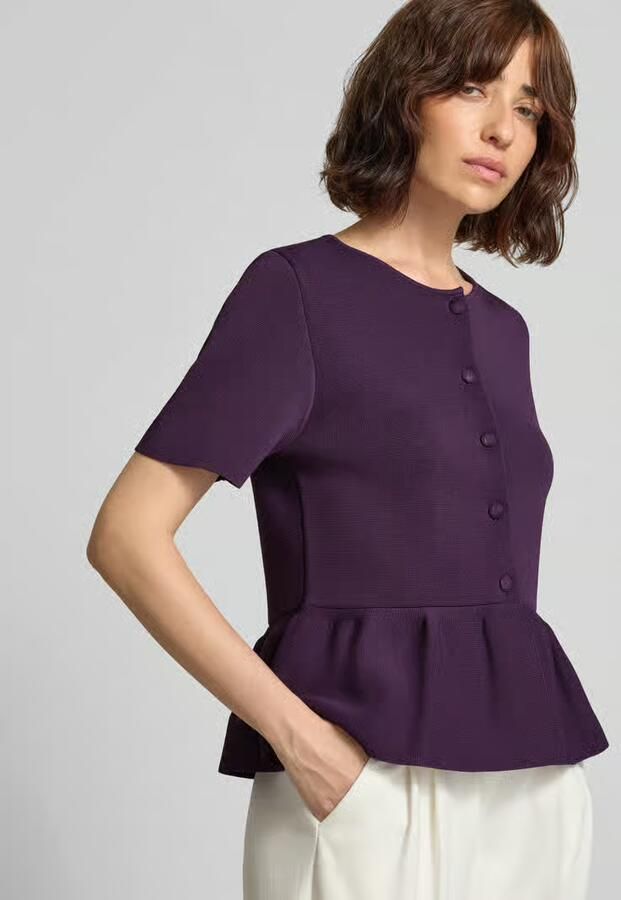 Rich & Royal Cardigan van viscosemix met peplum - Foto 2