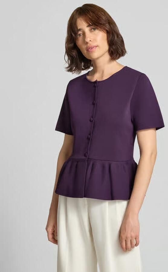 Rich & Royal Cardigan van viscosemix met peplum - Foto 3