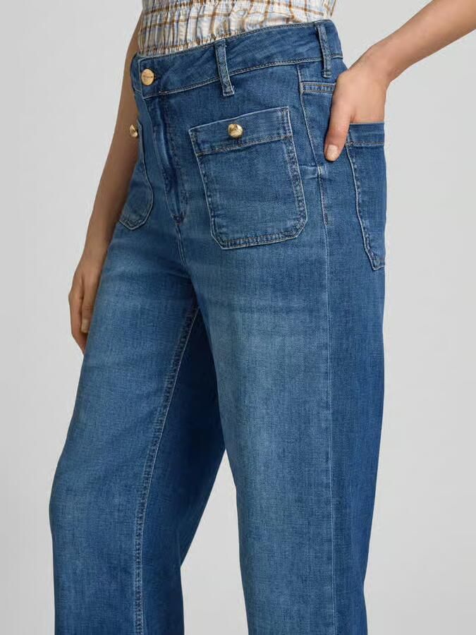 Rich & Royal Denim-culotte met opgestikte zakken - Foto 2