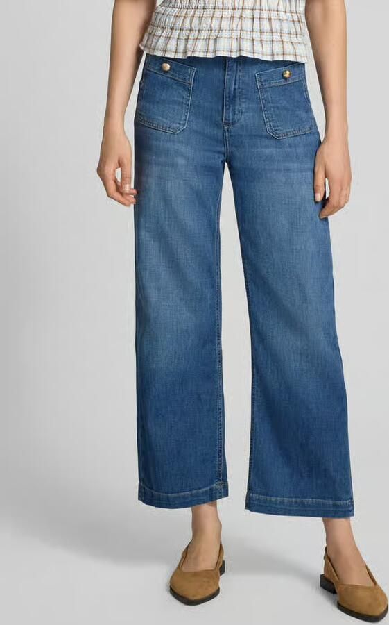 Rich & Royal Denim-culotte met opgestikte zakken - Foto 2