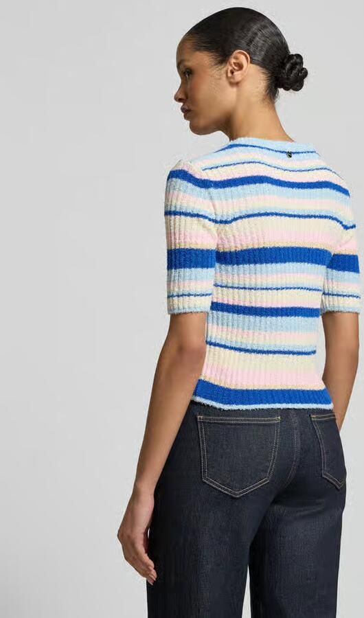 Rich & Royal Gebreid shirt met ronde hals en 1 2-mouwen - Foto 3