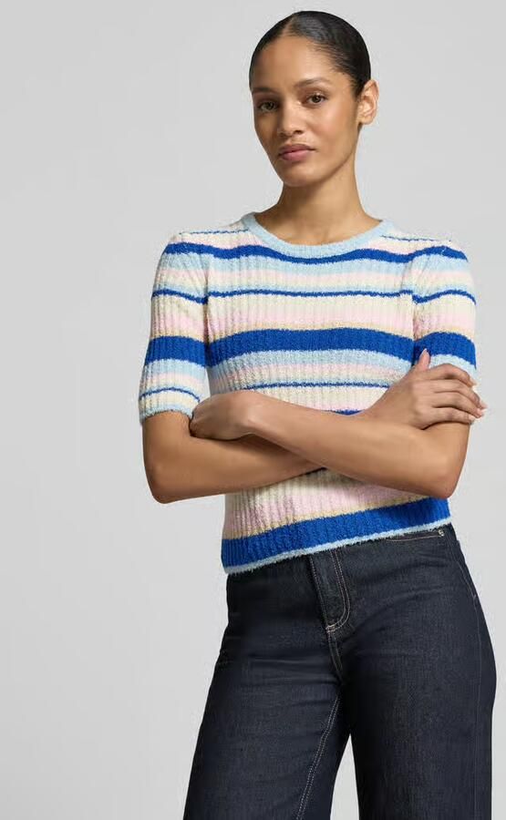 Rich & Royal Gebreid shirt met ronde hals en 1 2-mouwen - Foto 2