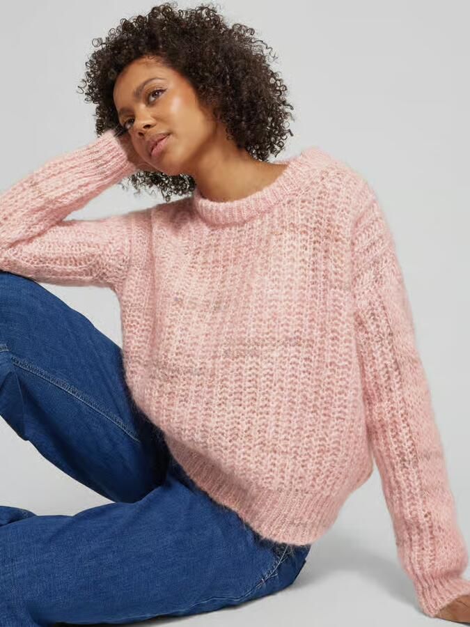 Rich & Royal Gebreide pullover met ronde hals