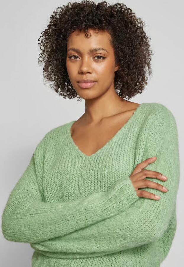 Rich & Royal Gebreide pullover met V-hals