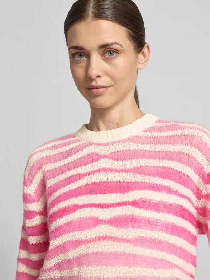 Rich & Royal Gebreide pullover van Mohair-mix met 3 4-mouw