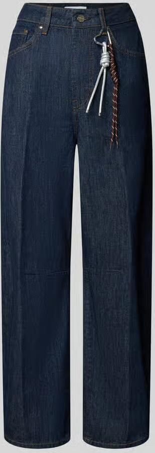 Rich & Royal High waist barrel jeans met koord-detail