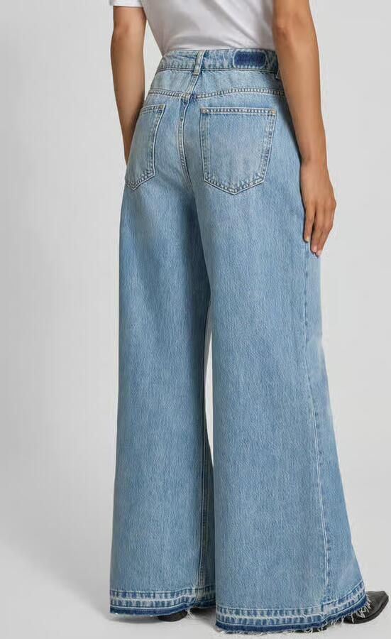 Rich & Royal Wijde jeans Hoge taille lichte used-look - Foto 4