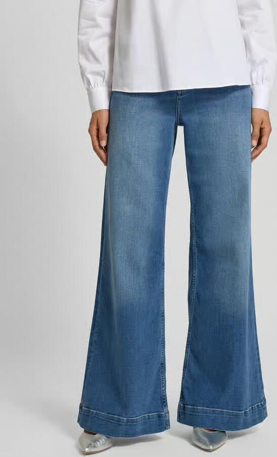 Rich & Royal Wijde jeans NOS MR SC F Blue Hoge taille wijde pijp subtiele wassing - Foto 6