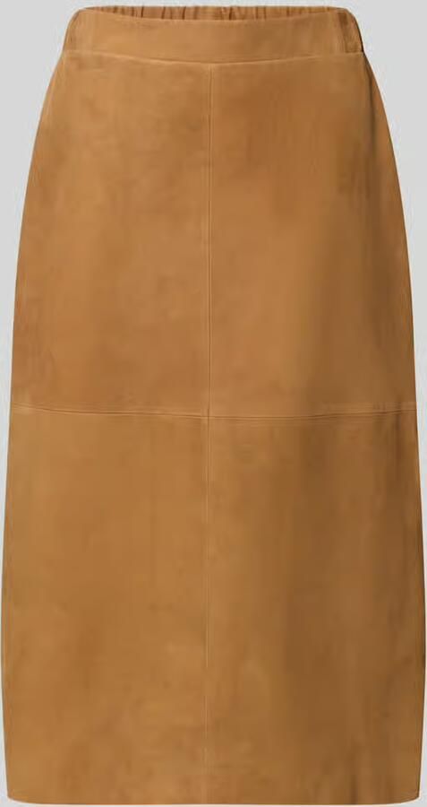Rich & Royal Leren rok van lamsleer met elastische tailleband - Foto 2