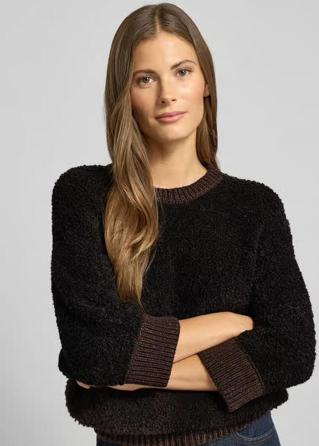 Rich & Royal Loose fit gebreide pullover met wol