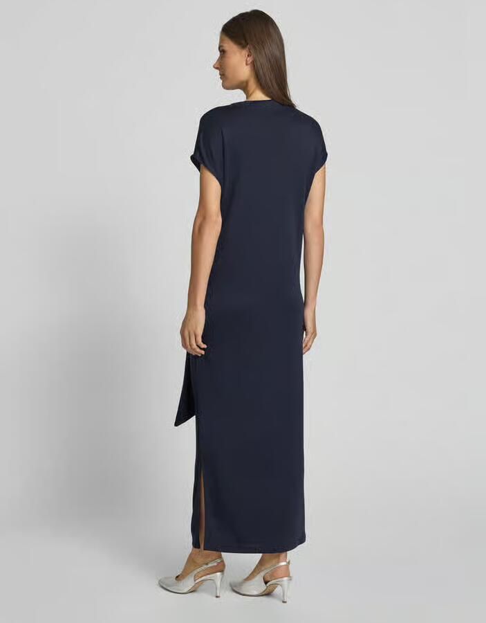 Rich & Royal Maxi-jurk van lyocellmix met knoopdetail