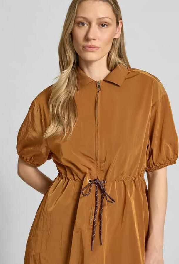 Rich & Royal midi-jurk met korte ritssluiting en trekkoord bij de taille